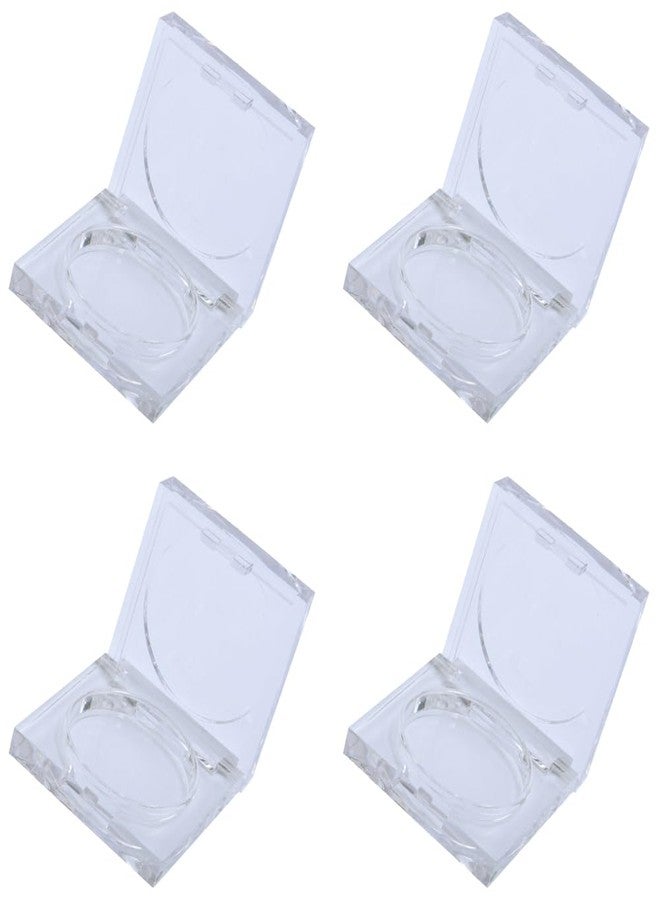 ليزنيرزم علبة بودرة فارغة مكونة من 4 قطع، علبة بودرة بلاستيكية فارغة، علبة أحمر خدود فارغة، علبة مستحضرات تجميل قابلة لإعادة التعبئة، علبة ظلال عيون، طبق لحفظ أحمر الخدود، علبة ظلال عيون فارغة، علبة مستحضرات تجميل (شفافة، 26 مم) - Image 1